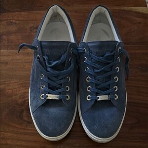 Jimmy Choo Blue Suede Sneakers